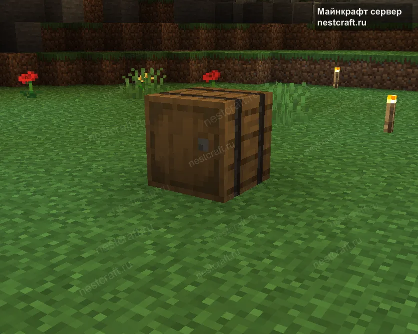 Обычная бочка из майнкрафта