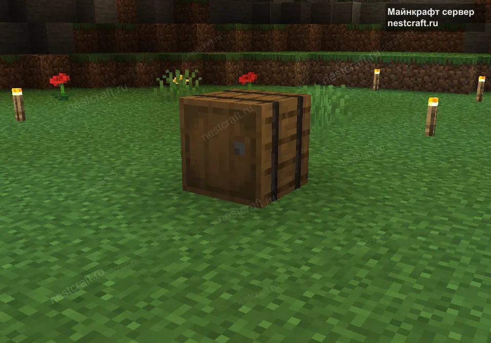 Обычная бочка из майнкрафта